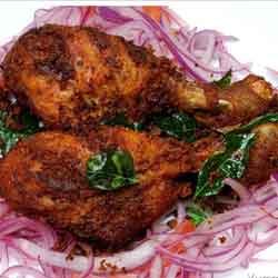 Curry leaves in Kerala Chicken Fry